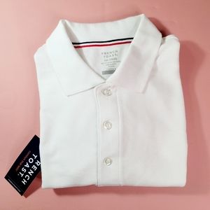 French Toast Sport Polo Shirt White Boys Youth Size XXL (18/20)